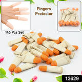 Finger Caps, Silicone Finger Protectors Sleeves (Finger Cots / 145 Pcs Set Approx)