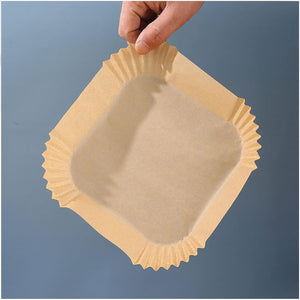 Square Air Fryer Disposable Paper Liner  (50 Pcs Set / 160mmx45mm)