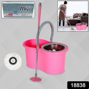 Easy Cleaning Mop with Bucket, for Floor Cleaning, 360° Spin Floor Cleaning (1 Set / Mix Color)