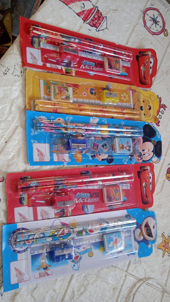 Fun & Functional! 5-in-1 Cartoon Pencil Set for School & Play (5 Pc)