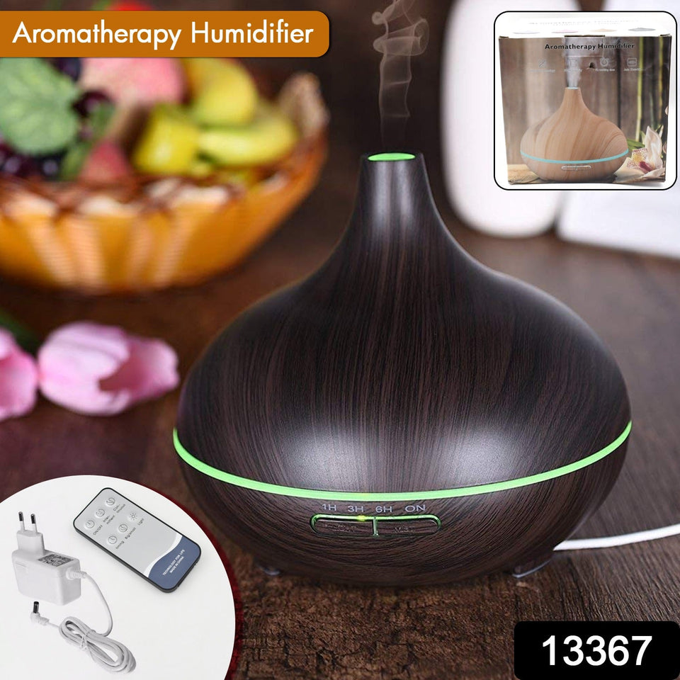 Aromatherapy Humidifier with 7 Colourful LED Light Change (500 ML Capacity / With Remote)