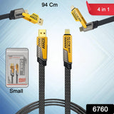 4 in 1 Charging Cable 65W Cable (1 Pc / 94 Cm)