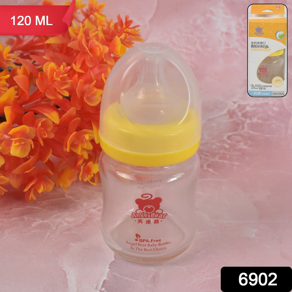 Glass Baby Feeding Bottle (120 ML / 1 Pc)