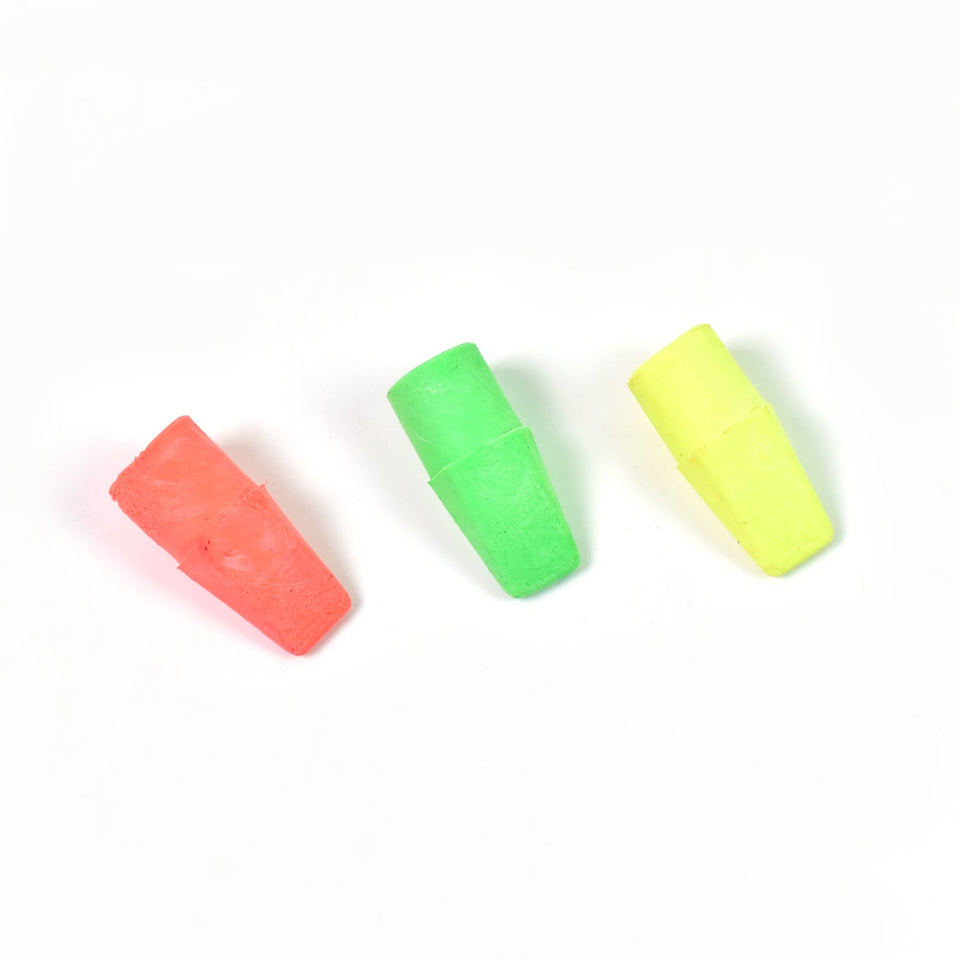 Pencil Top Eraser Rubber Erasers (1 Pc / Mix Colour & Design)