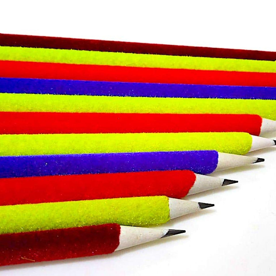 Small Velvet Pencil (1 Pc / Mix Color & Design)