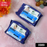 Beautiful Basics Normal & Oily Skin Face Wipes (2 Pkts x 50 Pcs Wipes)