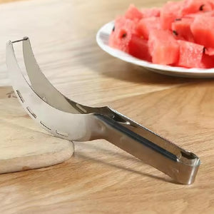 10053 3in1 Stainless Steel Watermelon Cantaloupe Slicer Knife Corer Fruit Vegetable Tools Kitchen (1 Pc)