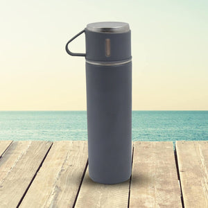 Stainless Steel Vacuum Insulated Water Bottle With Coffee / Tea Mug (500 ML)