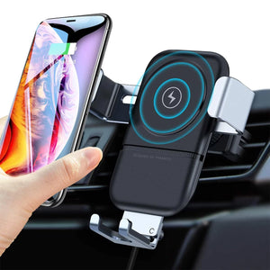 Car Phone Holder Wireless Car Charger 10W Qi Fast Charging Car Charger Gravity Auto Clamping 360Â° Rotation Air Vent Car Mount Holder