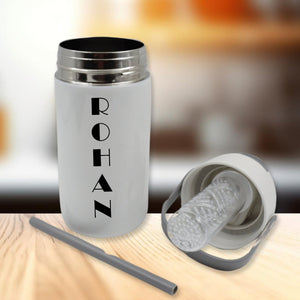 Customize Stainless Steel Mug / Bottle Vacuum Insulated Cup With Handle, Small Cup & Straw (650 ML)