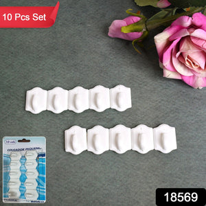 Small Adhesive Hooks for Wall Hanging Adhesive Hooks (10 pcs Set)