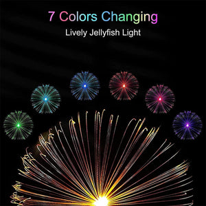 2pcs Garden Solar Outdoor Lights Decorative , 7 Colors Changing RGB Light Waterproof Flower Jellyfish Firework Decor for Garden Patio Landscape Pathway Yard Holiday Decor