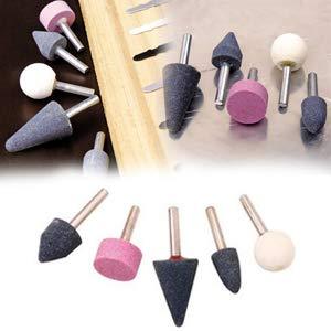 -5 Pcs Shank Abrasive Mounted Stone (Multicolour)