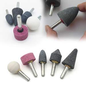 -5 Pcs Shank Abrasive Mounted Stone (Multicolour)