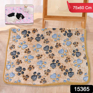 Pet Soft Cat Dog Blanket, Soft Warm Sleep Mat (75×60 Cm / 1 Pc / Mix Color & Design)