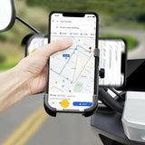12674 Full Metal Body Bike  Scooty 360 Degree Rotating Mobile Holder Stand For Bicycle Motorcycle Scooty For Maps And Gps Navigation Fits All Smartphones (1 Pc)