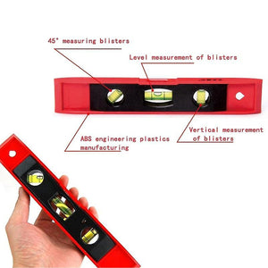 3 Bubble Mini Spirit Level Plastic Torpedo Carpenter's Spirit Level Measurement tools