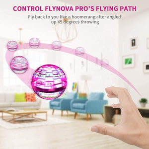 Flying Ball Toys, USB Rechargeable Built-in RGB Lights 360°Rotating Magic Controller, Flying Orb Ball Boomerang Mini Pro Spinner Blastoise Toys