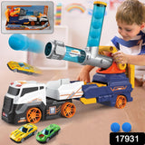 Large Truck Toys Include 2 Racing Cars+4 Ball, with Light & Sounds (Battery Not Included)