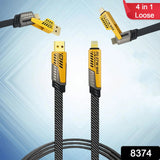 4 in 1 Fast Charging Cable (1 Pc / Loose)