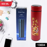 Printed Smart Vacuum Insulated Water Bottle with LED Temperature Display (1 Pc / 500 ML Approx / Multicolor)