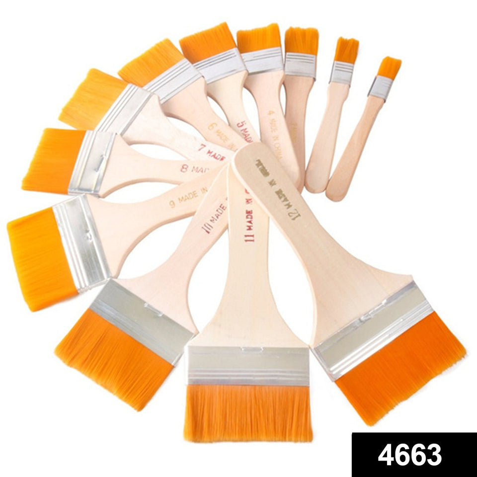 Artistic Flat Painting Brush - Set of 12