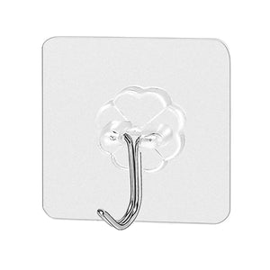 Multipurpose Strong Small Plastic & Stainless Steel Adhesive Flower Wall Hooks (1 Pc)