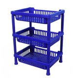 0803 Multipurpose Plastic Storage Rack Oraganiser - 3 Pcs