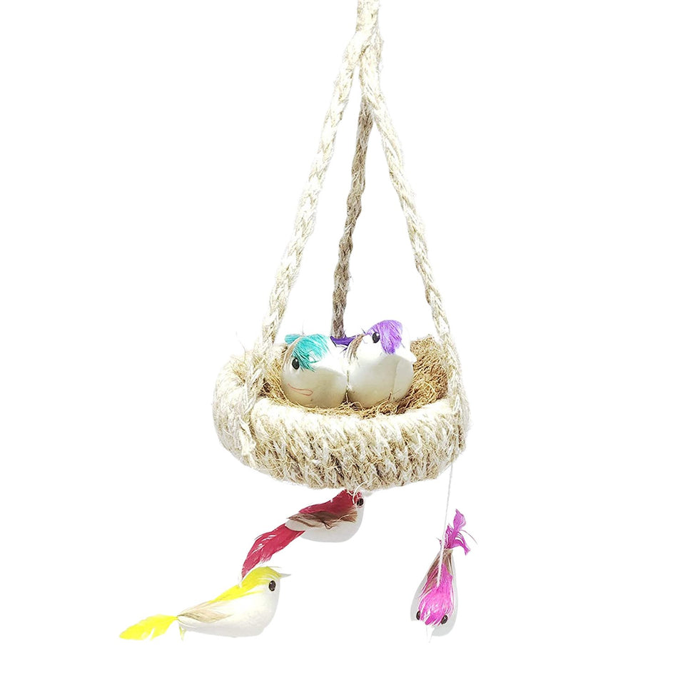 1731 Artificial Jute Hanging Birds Nest Jhumar Chidiyan Ka Ghosla