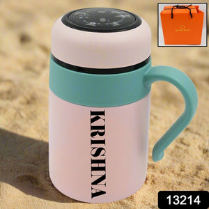 Customize Smart Vacuum Insulated Water Bottle with LED Temperature Display & Gift Color Box (600 ML Approx)