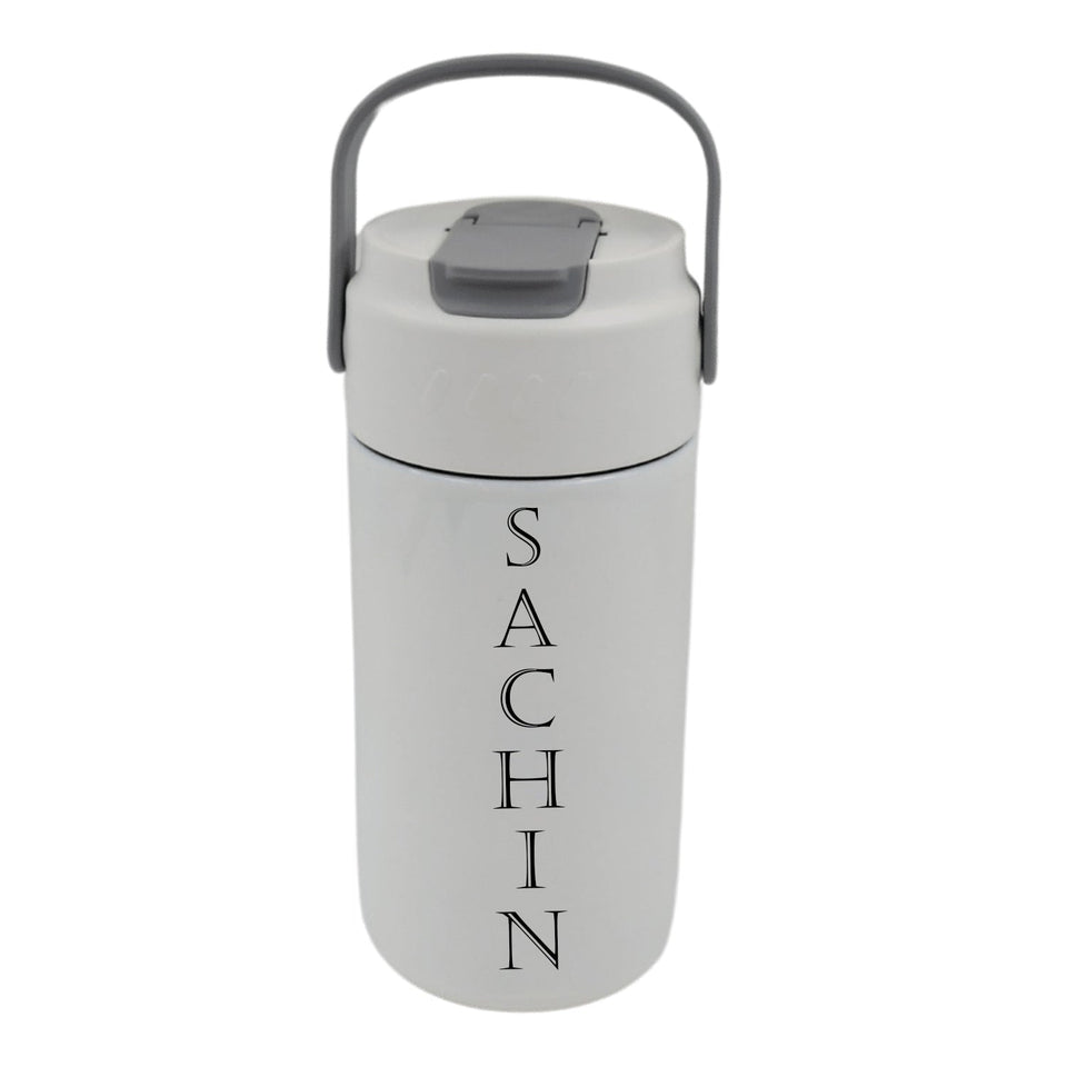 Customize Stainless Steel Mug / Bottle Vacuum Insulated Cup With Handle, Small Cup & Straw (650 ML)