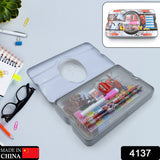 Big Cartoon Printed  Metal Compass Box, Pencil Case With Sharpner, Eraser, Pencil, Marker & Scale for Kids Stationery Compass Box, Stationery Gift for School Kids Compass, Pencil Box, Birthday Return Gift for Kids  (6 Pc Set)