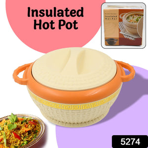 Insulated Hot Pot With Inner Stainless Steel Serving Casserole with Lid (800 ML Approx)