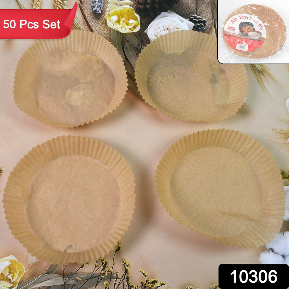 Round Air Fryer Disposable Paper Liner  (50 Pcs Set / 160mmx45mm)