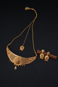 WOMENS CHOKER SET WITH EARRINGS WITH TIKA