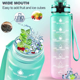 0325 Motivational Water Bottle With Straw  Time Marker Bpa-free Tritan Portable Gym Water Bottle Leakproof Reusable Special Design For Your Sports Activity Hiking Camping