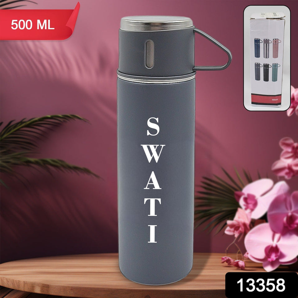 Customize Stainless Steel Vacuum Insulated Water Bottle With Coffee / Tea Mug (500 ML)