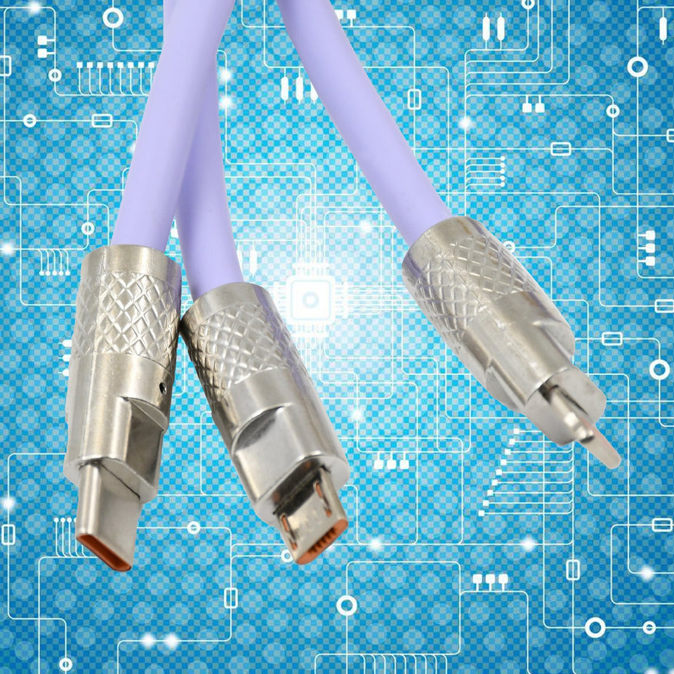 3 in 1 Multi Super Fast Charging Cable (1 Pc / 2 Mtr.)