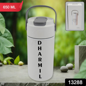 Customize Stainless Steel Mug / Bottle Vacuum Insulated Cup With Handle, Small Cup & Straw (650 ML)