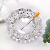 paricutin Glass Crystal Quality Cigar Cigarette Ashtray Round Tabletop for Home Office Indoor Outdoor Home Decor