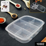 Plastic 5- Compartment Excellent container Reusable Lunch Box (1 Pc)