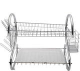 STAINLESS STEEL RECTANGLE DISH DRAINER RACK / BASKET WITH DRIP TRAY