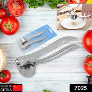 Crush Garlic with Ease: Lightweight Aluminum Garlic Press (1 Pc)