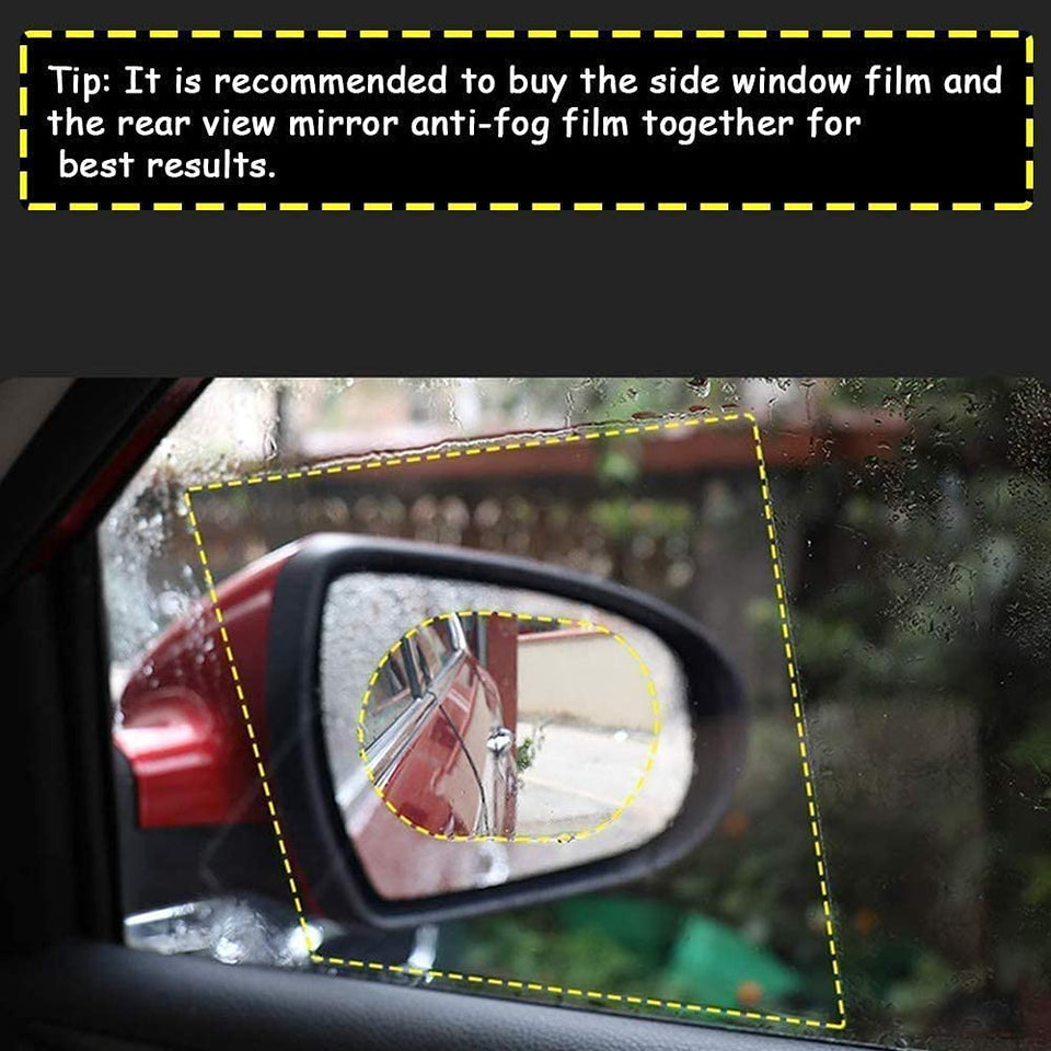 Anti Fog Anti Scratch Interior Rearview Car Mirror Film Waterproof HD Clear Protective Sticker Film for Safe Driving, Car Mirrors, Side Windows