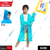 Mix Size Portable Student Rain Coat, Kid's Girl's & Boy's Outdoor Traveling Eva Material Raincoat/Rain wear/Rain Suit for Outdoor Accessory (1pc)