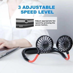 Hands-Free Wearable Neckband Fan