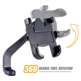 12674 Full Metal Body Bike  Scooty 360 Degree Rotating Mobile Holder Stand For Bicycle Motorcycle Scooty For Maps And Gps Navigation Fits All Smartphones (1 Pc)