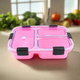 Plastic 3 Compartment Insulated Lunch Box Lunch Box (1 Pc)