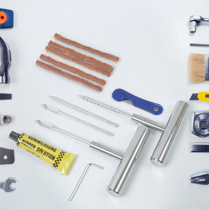Portable Tire Repair Kit Tyre Repairing Tool Set With Box (13 Pcs Set)