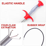 Multifunctional Cleaning Claw Pilpe Cleaner Drainage Block Remover Drain Spring Pipe Dredging Tool, Drain Cleaning Tool for Hair Drain Drain Cleaner Sticks drain pipe clearer (290 Cm)